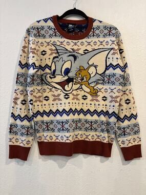 Rare Tom & Jerry Ugly Christmas Sweater Men’s Size S Unisex